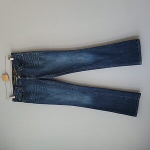 Gap Medium Blue Distressed Premium Bootcut Jeans Womens 28 Long Inseam 32